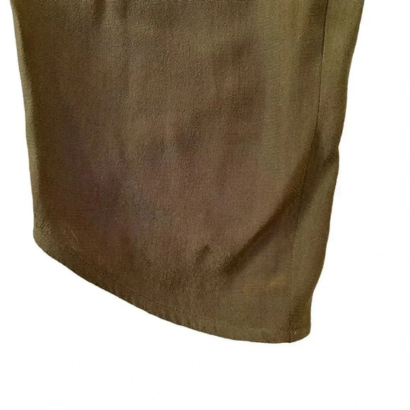 Anthropologie Leifsdottir Sani Lace Back Olive Green Cropped Jumpsuit Size 4 - Picture 12 of 16